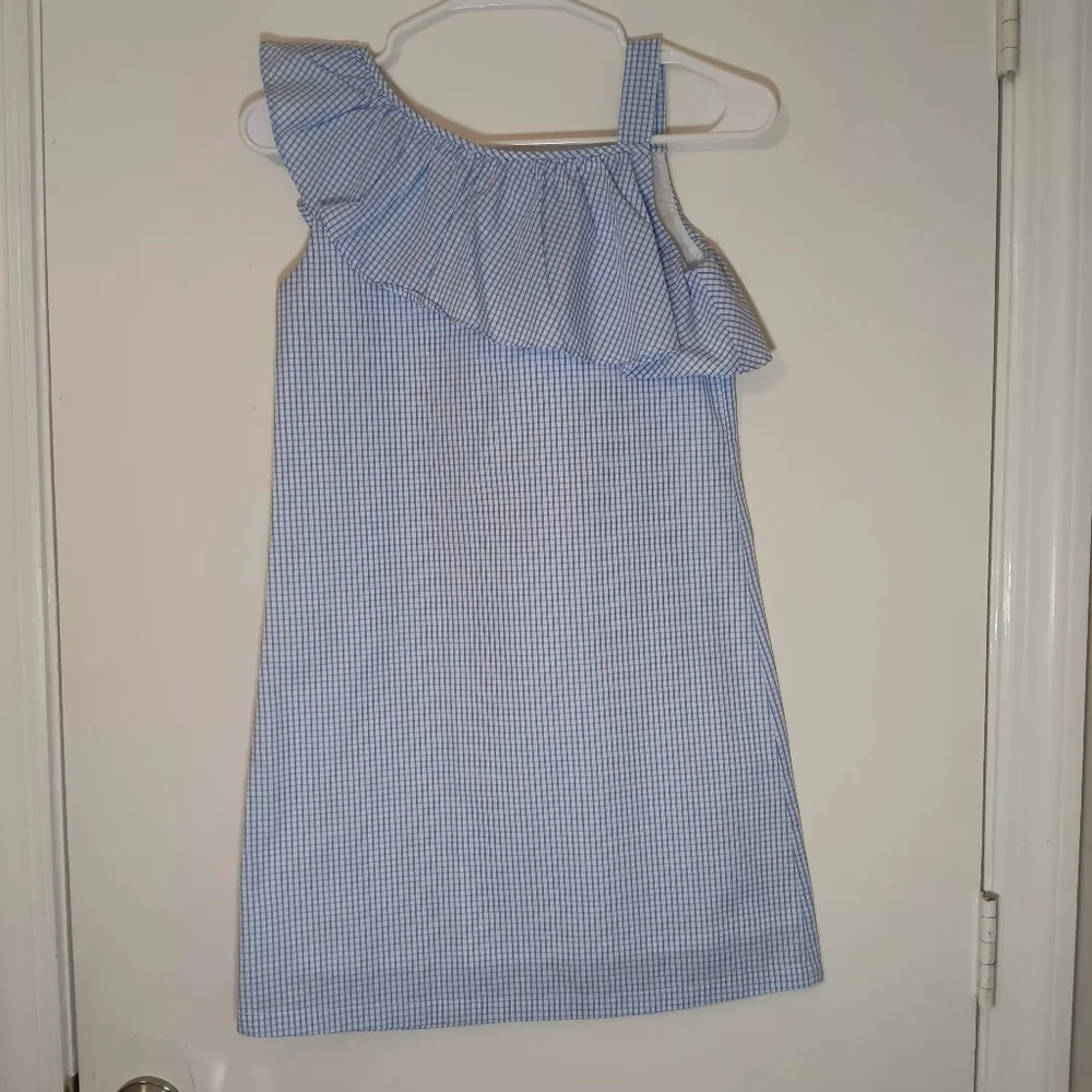 Brown Bowen Company Size 12 Millie Ruffle Dress Seaisland Seersucker One Should - Picture 2 of 11